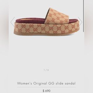 GG platform gucci sandals